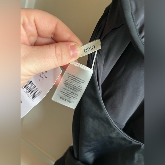 Onia NWT Elena Halter Tie Waist One Piece Swimsuit in Black Size Small - Picture 7 of 11